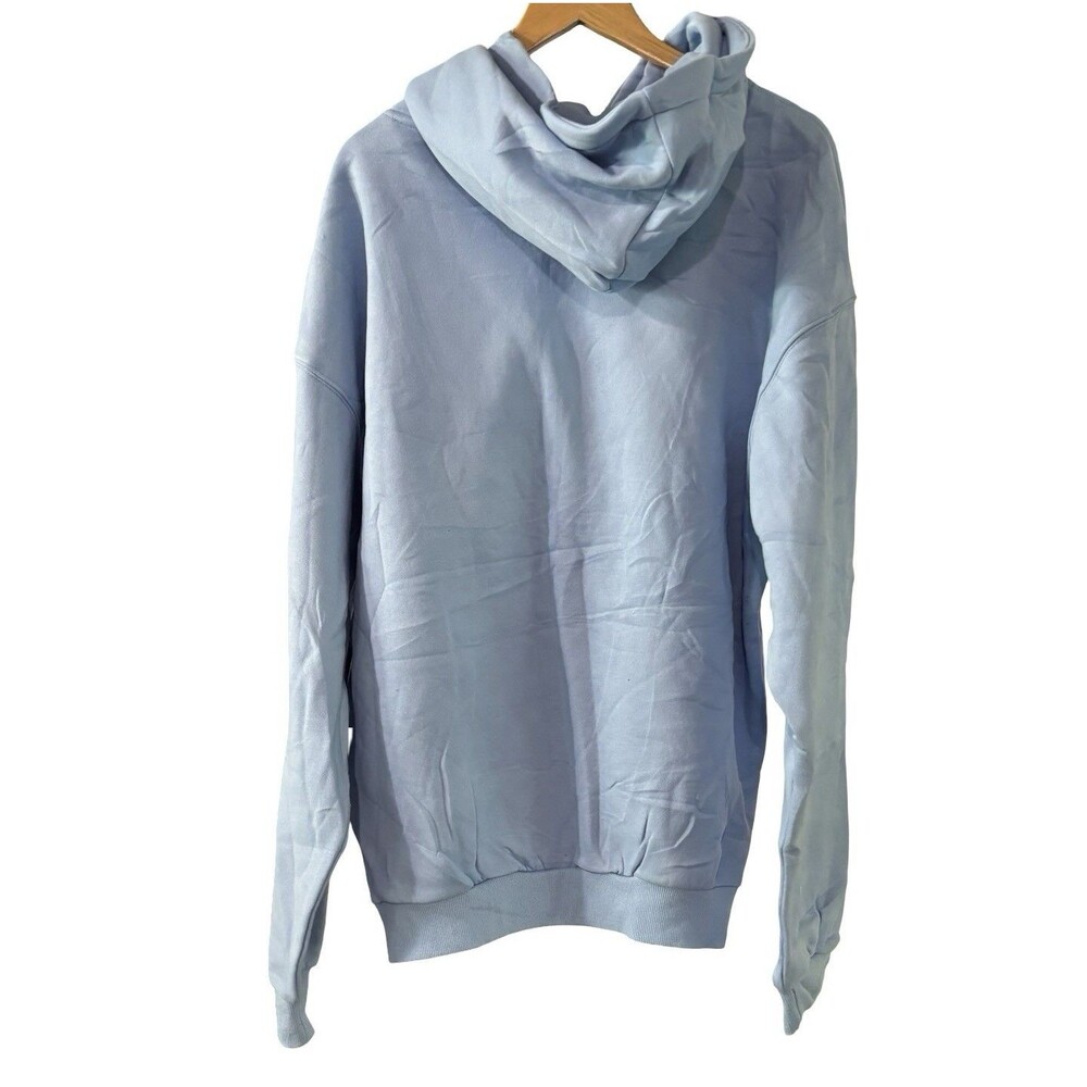 Comfrt Light Blue Fleece Oversized Classic Pullover Pocket Hoodie Large NWOT - Picture 7 of 7